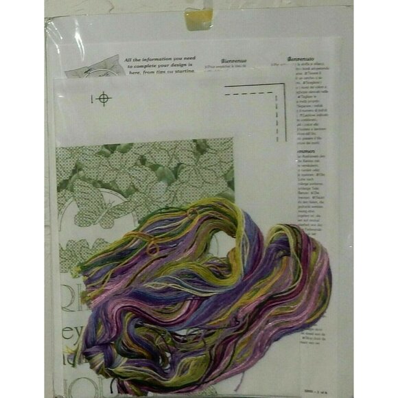 Cross Stitch KIT Dimensions Friends Hopes Dream Sampler Stamped Sealed Butterfly - Picture 2 of 3